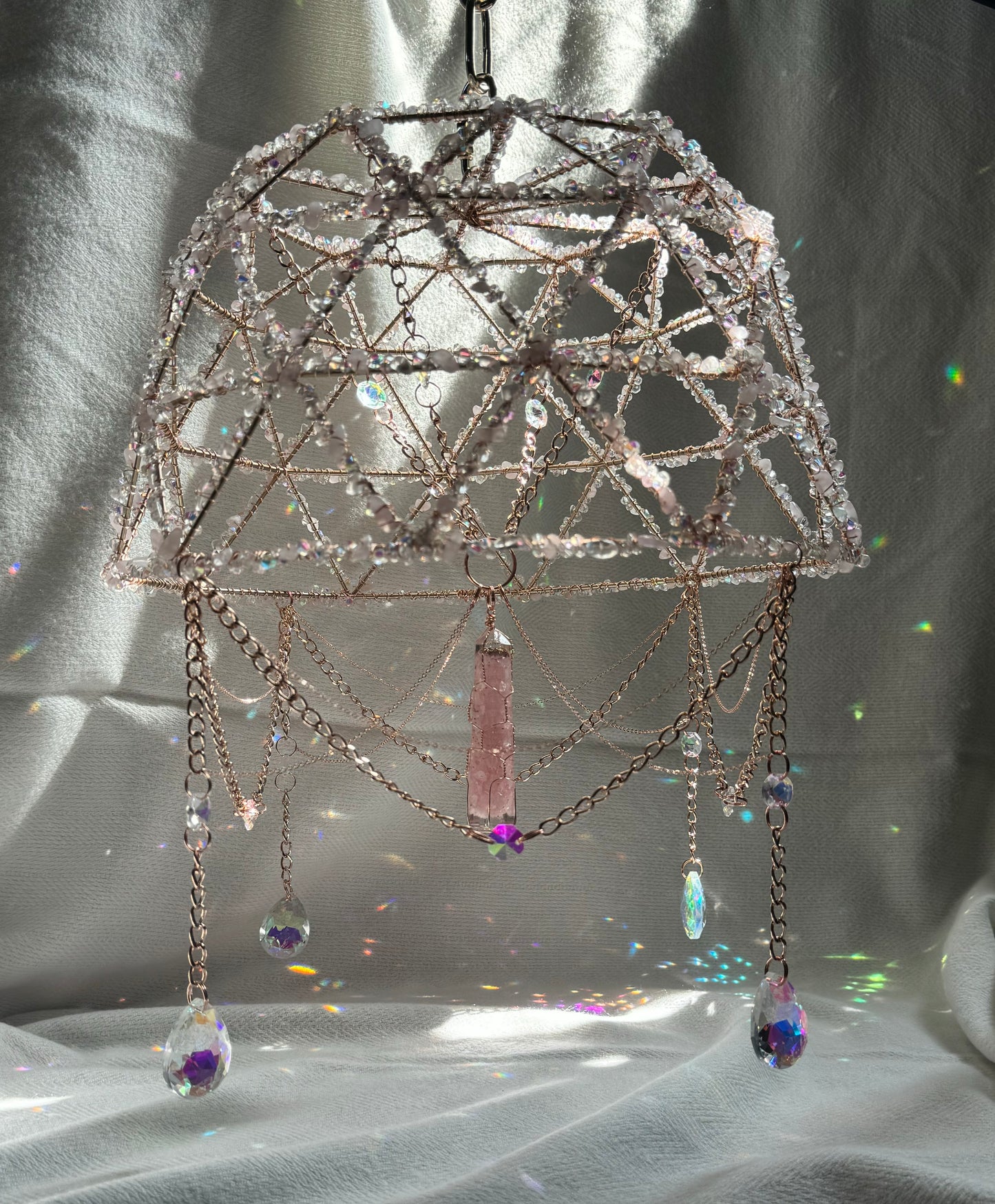 Mystic Rose Glow Sun Catcher